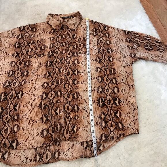 Boohoo Animal Print Tunic Top - Size 14 - Picture 3 of 7